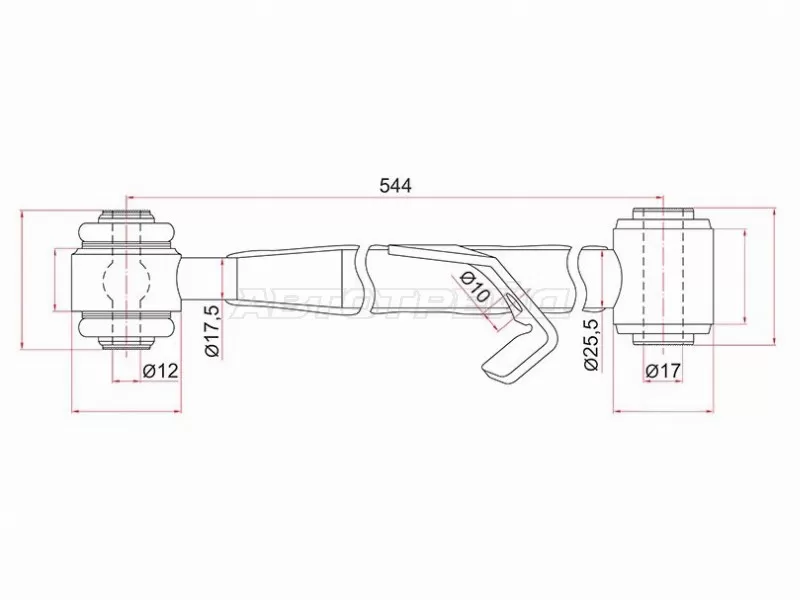 Тяга поперечная задней подвески нижняя TOYOTA RAV4 00-05 /CHERY TIGGO 06- RH (SAT: ST-48720-42020)