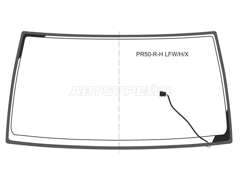 Стекло лобовое (Обогрев щеток) Nissan Terrano 95-02  / Pathfinder 95-04 (XYG: PR50-R-H LFW/H/X)