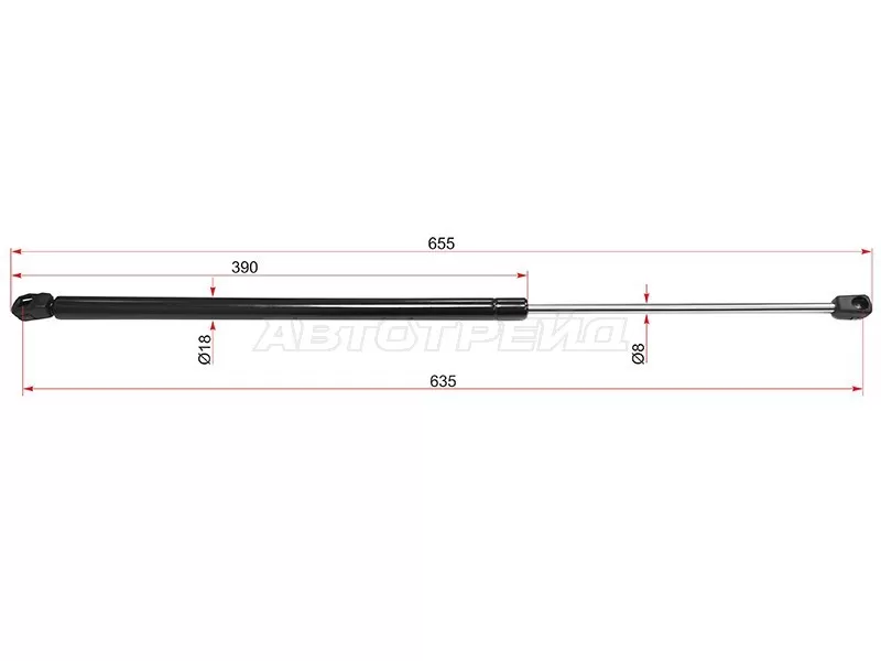 Амортизатор крышки багажника Citroen C4 Picasso 07-14 (SAT: ST-8731P2)
