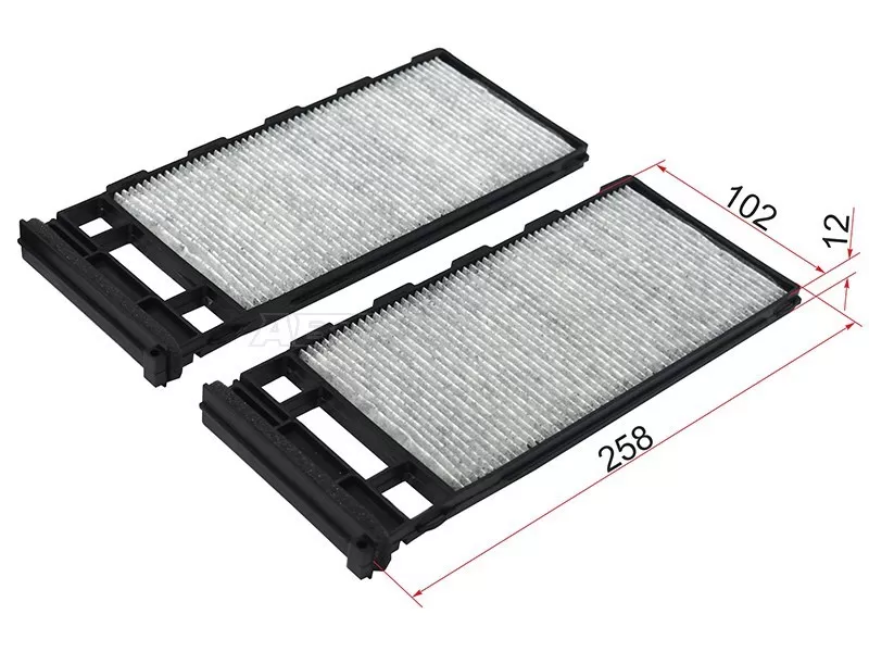 Фильтр салона NISSAN PATROL Y61 97-10 угольный комплект (SAT: ST-27274-7J125-U)