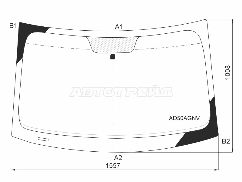 Стекло лобовое Dodge Journey 07-15  / Fiat Freemont 13-15 (FUYAO: AD50AGNV)