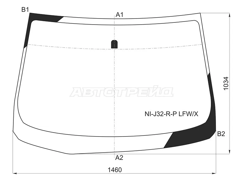Стекло лобовое Nissan Teana 08-14 (XYG: NI-J32-R-P LFW/X)