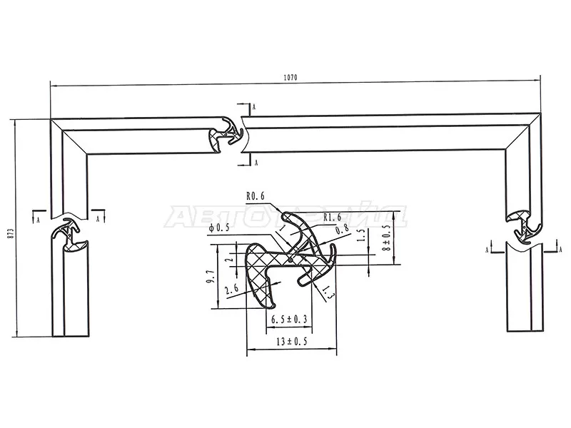 Молдинг лобового стекла Toyota Vitz 99-10  / Echo 99-05  / Platz 99-05  / Yaris 99-13 (SAT: TD-23)