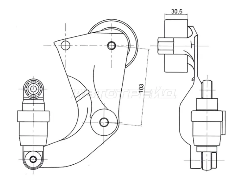 Натяжитель приводного ремня HONDA CIVIC VIII (FD /FA) (SAT: ST-31170-RNA-A02)