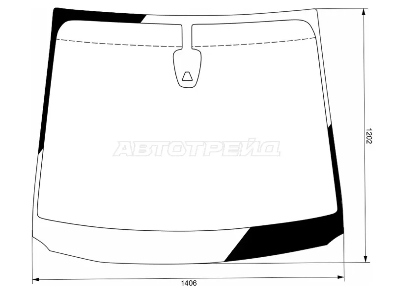 Стекло лобовое (Камера) Nissan Serena 13-16  / Suzuki Landy 14-16 (KMK: NIST0216)