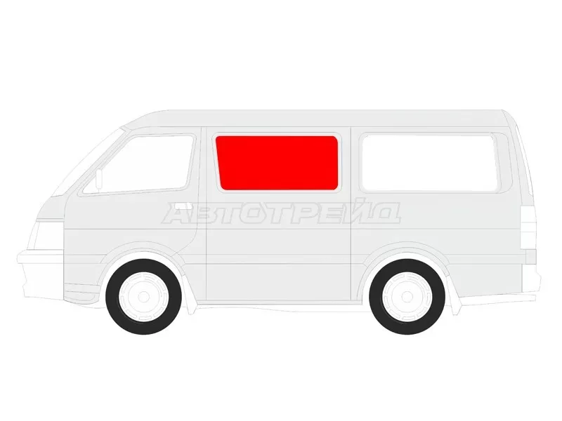 Стекло кузова боковое (не опускное) (Слева / Цвет зеленый) Mazda Bongo 90-99  / Nissan Vanette 94-99  / Vanette Serena 91-94 (XYG: S130 SR/LH)