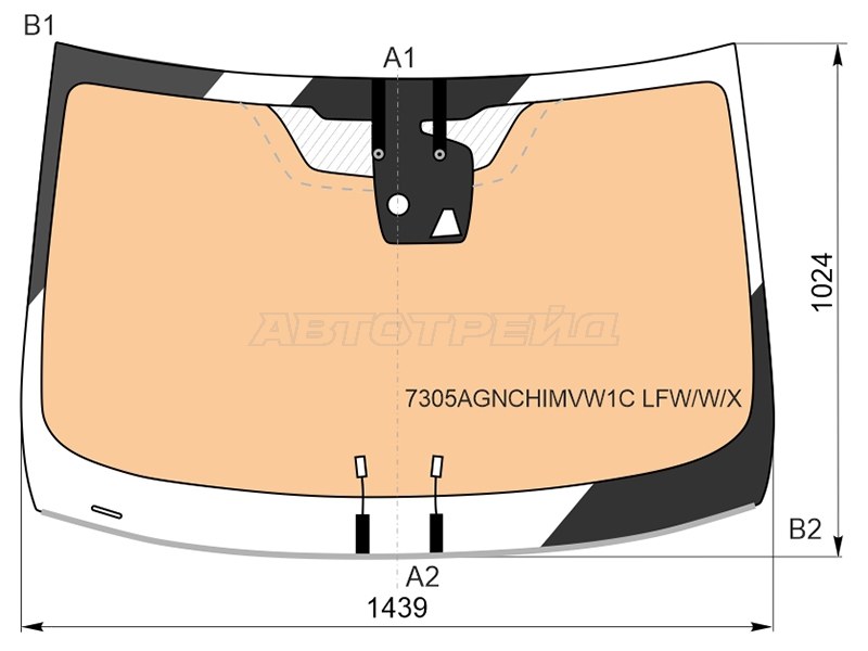 Стекло лобовое (Обогрев полный / Камера / Датчик дождя / Молдинг) Renault Koleos 16-19 (XYG: 7305AGNCHIMVW1C LFW/W/X)