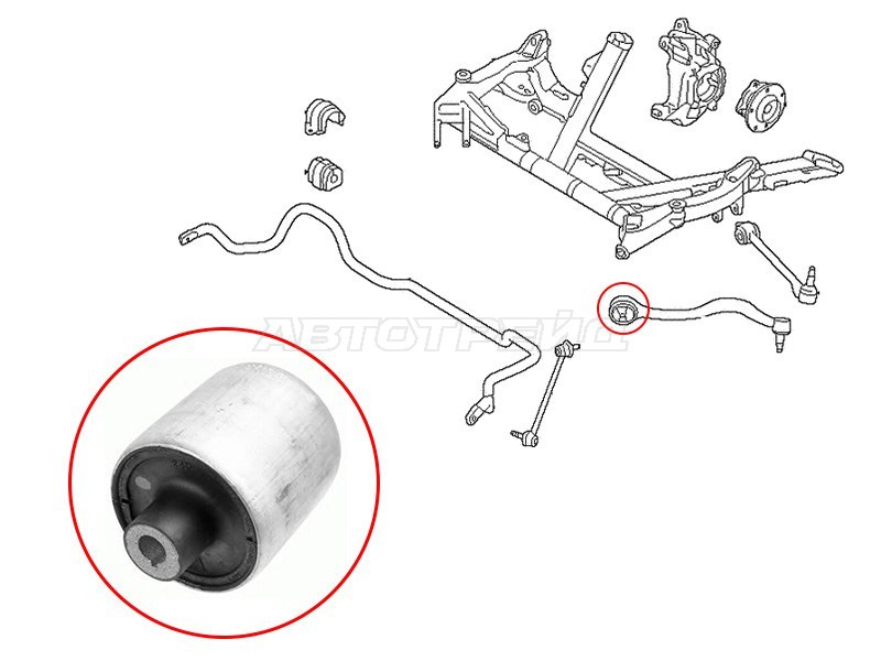 Сайлентблок переднего продольного рычага (Гидравлический) BMW 1 F20 /F21 10- /BMW3 11- /BMW4 12- /BMW2 (SAT: ST-31126855743)