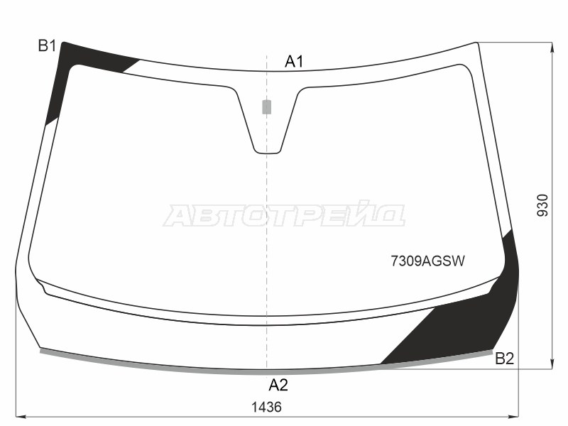 Стекло лобовое (Молдинг) Renault Arkana 18- (AGC: 7309AGSW)