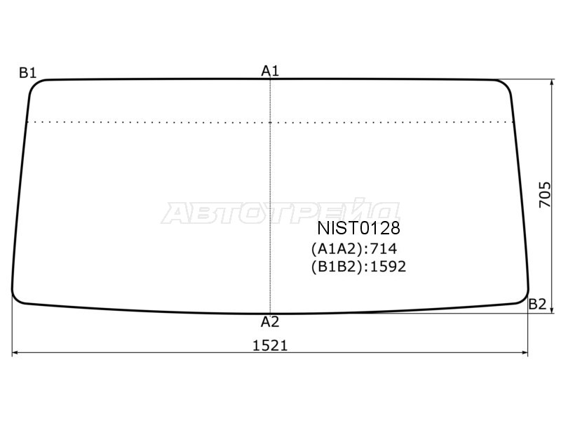 Стекло лобовое Nissan Atlas F 92-07  / Atlas H 91-07 (KMK: NIST0128)