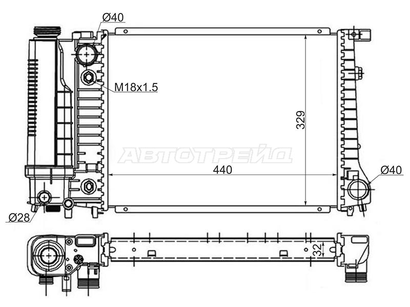 Радиатор BMW 3-Series 81-00  / 5-Series 88-96 (SAT: BW0003)