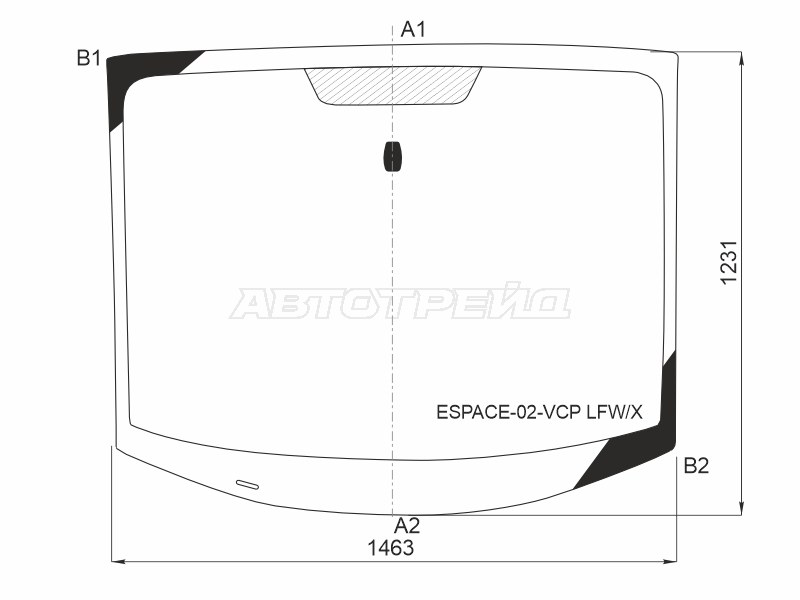Стекло лобовое Renault Espace 02-14 (XYG: ESPACE-02-VCP LFW/X)