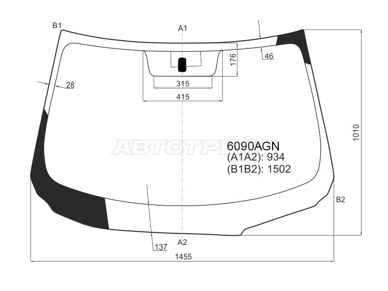 Стекло лобовое Nissan Almera 12-19 (FUYAO: 6090AGN)