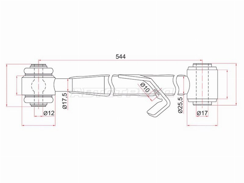 Тяга поперечная задней подвески нижняя TOYOTA RAV4 00-05 /CHERY TIGGO 06- RH (SAT: ST-48720-42020)