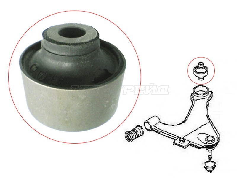 Сайлентблок RR (вертик) переднего нижнего рычага DAIHATSU TERIOS /TOYOTA CAMI 97-06 (SAT: ST-48655-87401)