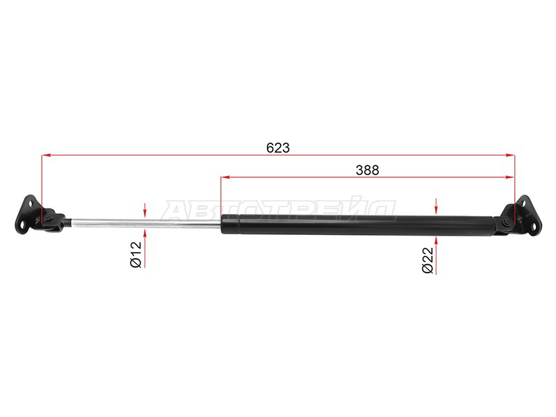 Амортизатор крышки багажника Toyota 4Runner 95-02  / Hilux Surf 95-02 (SAT: ST-68908-35010)
