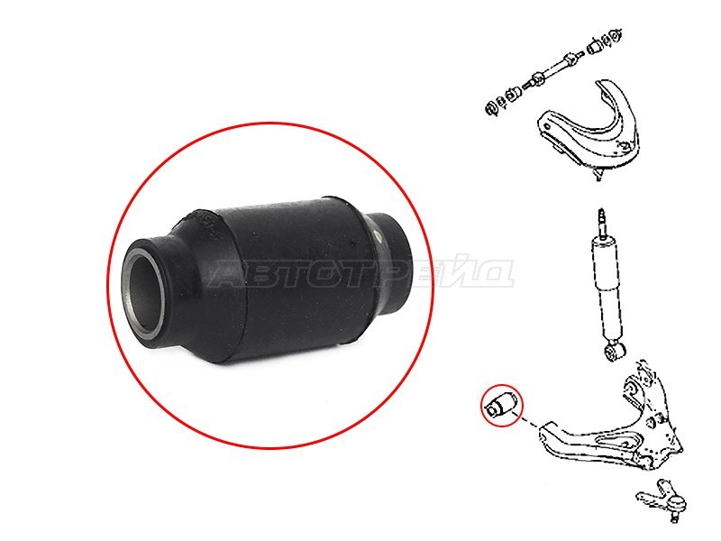 Сайлентблок переднего нижнего рычага MAZDA B2500 99-06 /FORD RANGER 02-12 (SAT: ST-UH74-34-450)