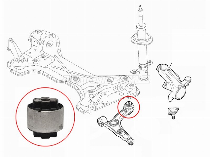 Сайлентблок переденго рычага задний FIAT DUCATO 06-14 /CITROEN JUMPER 06-14 /PEUGEOT BOXER 06-14 (SAT: ST-1352227080-BU2)