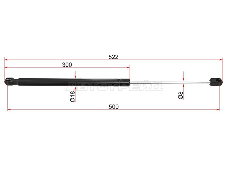 Амортизатор крышки багажника Audi A4 08-15  / A4 allroad quattro 09-16  / S4 08-16 (SAT: ST-8K9827552)