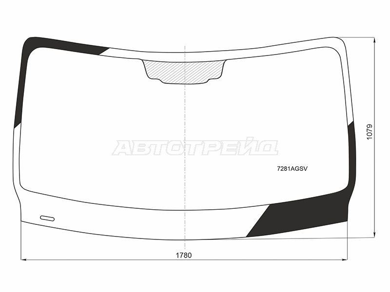 Стекло лобовое Opel Movano 10-  / Renault Master 10- (SAINT-GOBAIN SEKURIT: 7281AGSV)