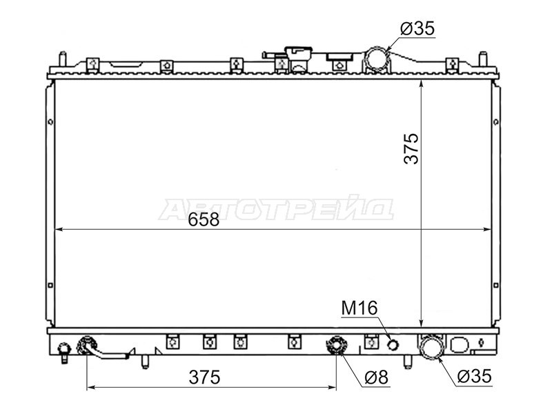 Радиатор Mitsubishi Chariot 91-97 (SAT: MC0009-4G63)