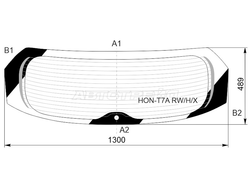 Стекло заднее (Цвет зеленый / Обогрев) Honda HR-V 15-22  / Vezel 13-21 (XYG: HON-T7A RW/H/X)