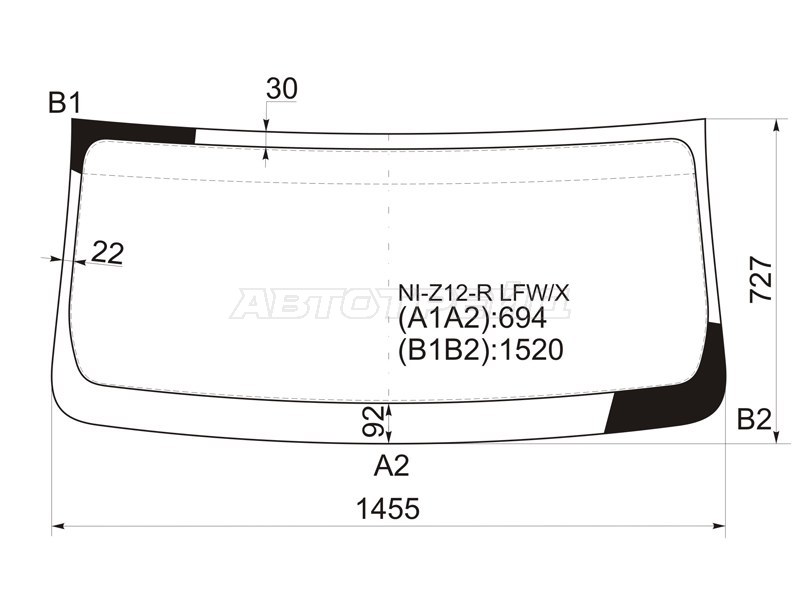 Стекло лобовое Nissan Cube 08-20 (XYG: NI-Z12-R LFW/X)