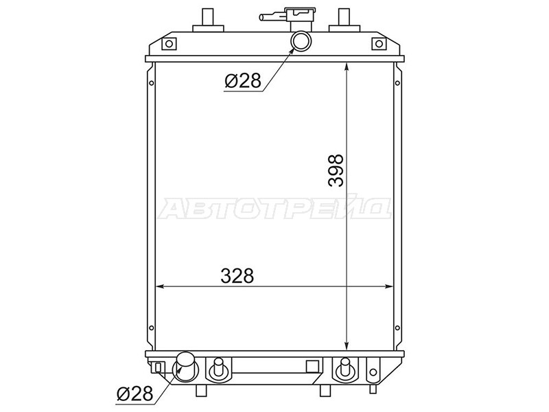 Радиатор Toyota Passo 04-10  / Daihatsu Boon 04-10  / Coo 06-13  / Sirion 05-13  / Subaru Dex 08-12  / Toyota bB 05-16 (SAT: TY00013)