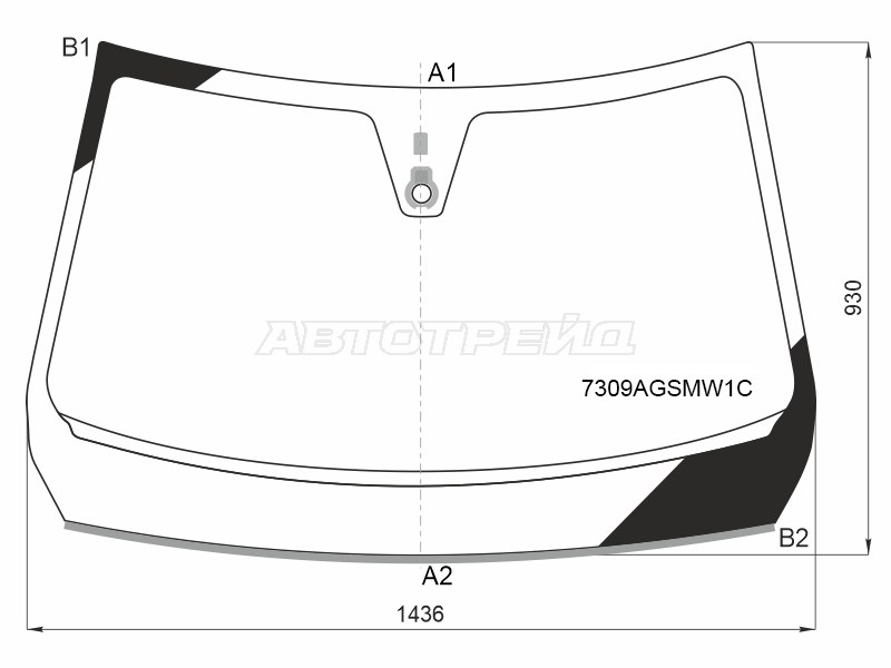 Стекло лобовое (Датчик дождя / Молдинг) Renault Arkana 18- (AGC: 7309AGSMW1C)