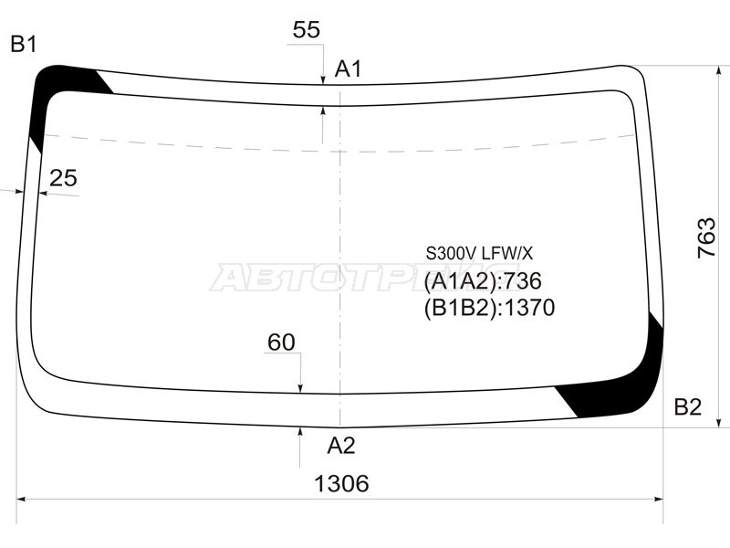 Стекло лобовое Daihatsu Atrai 05-  / Hijet 04-21 (XYG: S300V LFW/X)