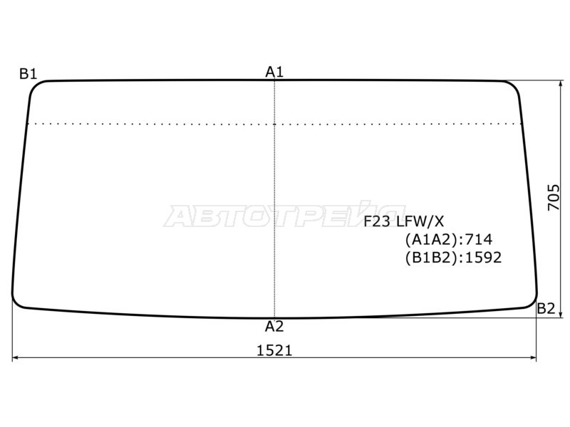 Стекло лобовое Nissan Atlas F 92-07  / Atlas H 91-07 (XYG: F23 LFW)
