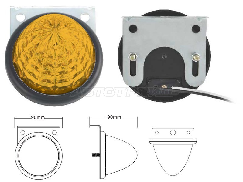 Фонарь Isuzu ELF NPR\NQR 84-  / Hyundai HD120 97-18  / HD170 97-18  / HD250 97-18  / HD270 97-18  / Isuzu Forward 85-06  / Forward N-series 08-  / Giga 94-15  / Mazda Titan 80-  / Mitsubishi Fuso Canter FE5 93-02  / Fuso Canter FE6 93-02  / Fuso Canter FE7 02-12  / F (SAT: SD-4001-24V-Y)