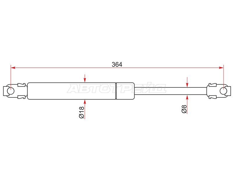 Амортизатор крышки багажника BMW 5-Series 88-96 (SAT: ST-51241934270)