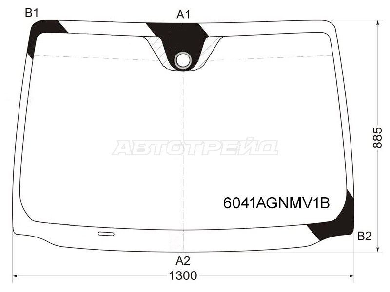 Стекло лобовое (Датчик дождя) Nissan Note 05-13 (FUYAO: 6041AGNMV1B)