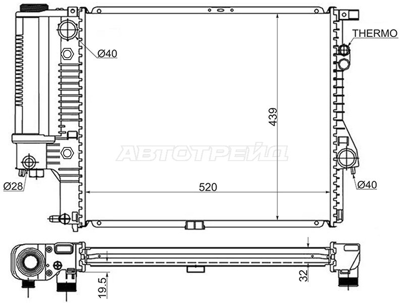 Радиатор BMW 5-Series 95-04 (SAT: SG-BW0004-97)