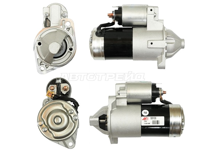 Стартер Chery Tiggo T11 05-13  / Hyundai Santa Fe 00-06  / Sonata 98-13  / Kia Optima 00-05  / Mitsubishi Galant 96-06  / Lancer 02-10  / Outlander 02-09  / Chrysler Sebring 00-06  / Hyundai Accent 99-12  / Trajet 99-08  / Kia Magentis 00-06  / Mitsubishi Airtrek 01 (AS-PL: S5130)