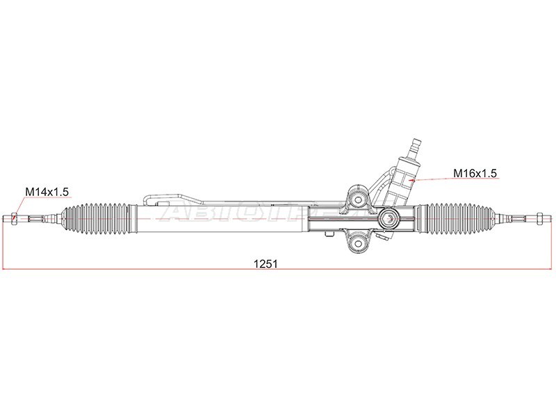 Рейка рулевая HYUNDAI STAREX /H1 08- (SAT: ST-57700-4H100)