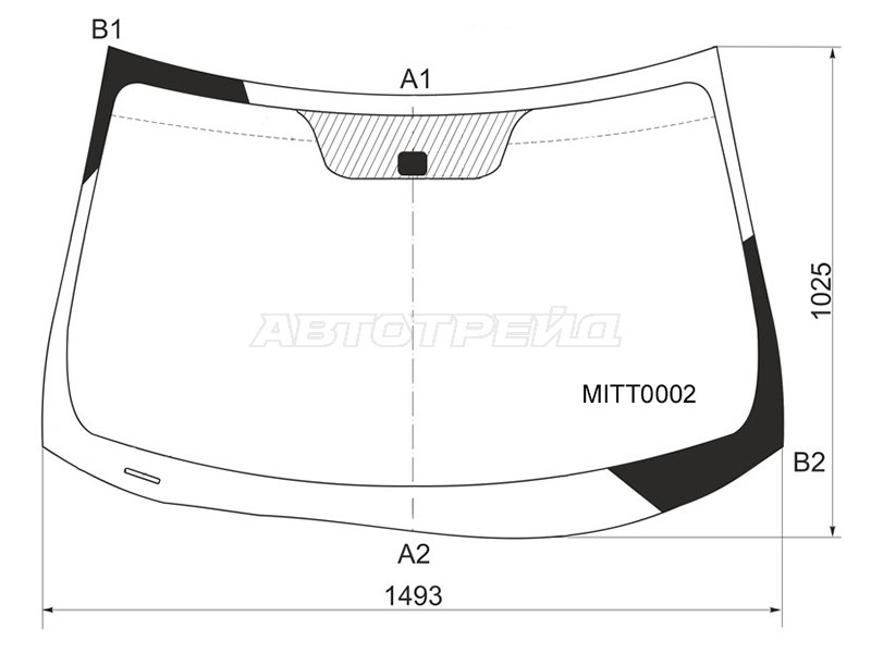 Стекло лобовое Mitsubishi ASX 10-  / Citroen C4 Aircross 12-16  / Peugeot 4008 12-15 (KMK: MITT0002)