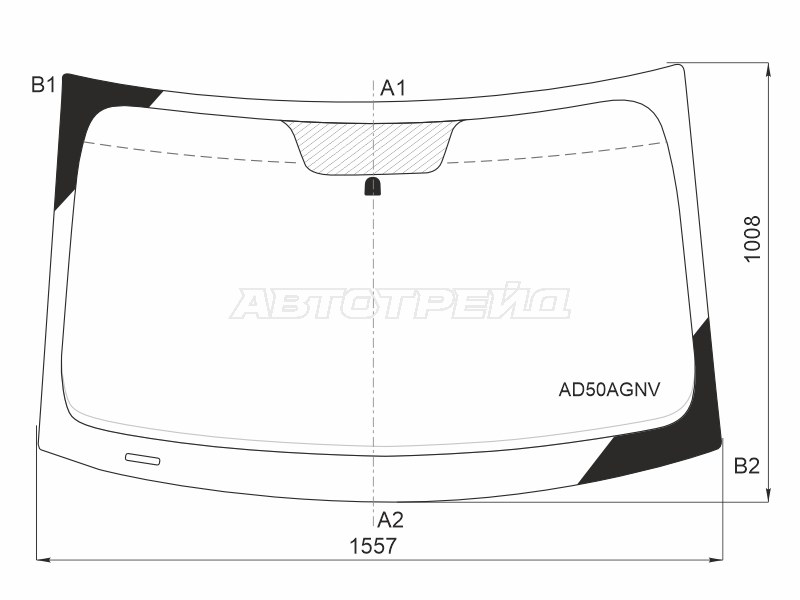 Стекло лобовое Dodge Journey 07-15  / Fiat Freemont 13-15 (FUYAO: AD50AGNV)