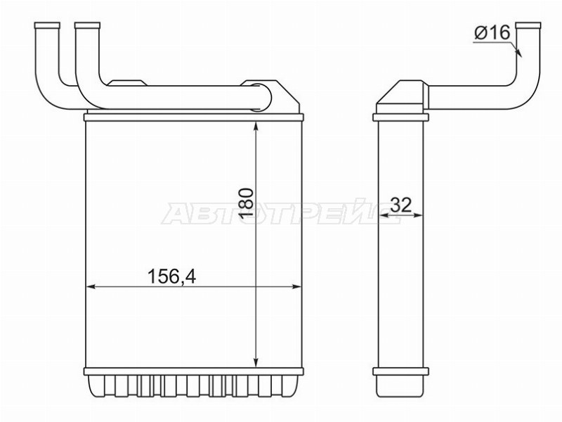 Радиатор отопителя салона MITSUBISHI CANTER FE5##\FB5##\FE6##\FB6##\FG##\ 94-99 (SAT: ST-MB83-395-0)