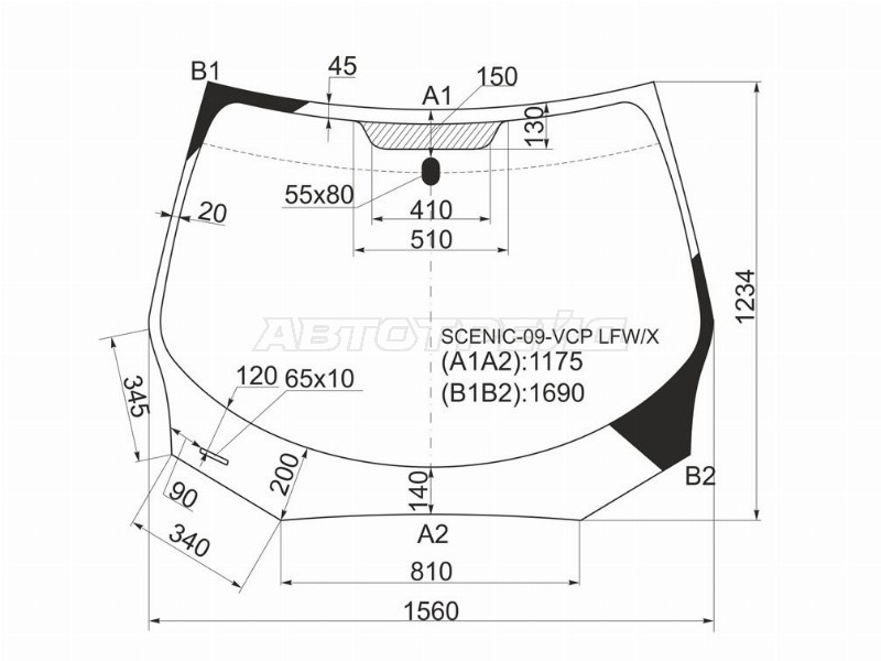 Стекло лобовое Renault Grand Scenic 09-16  / Scenic 09-15 (XYG: SCENIC-09-VCP LFW/X)