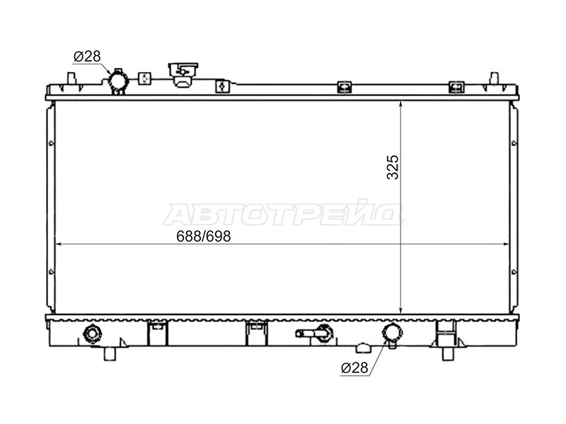 Радиатор Mazda 323 98-03  / Familia 98-08  / Familia S-Wagon 98-04  / Protеgе 98-04 (SAT: SG-MZ0001-1)