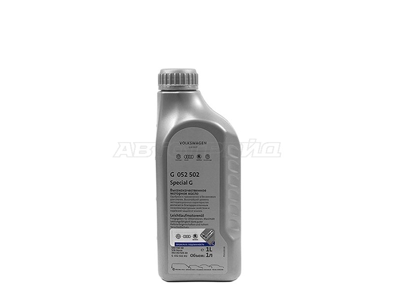 Масло моторное синтетическое VAG 5W-40 1л. Special G (VAG: G052502M2)