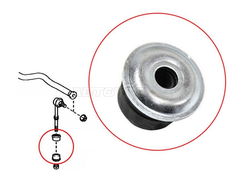 Втулка линка TOYOTA AURIS /BLADE /RUMION /MARK X ZIO /RAV4 05- NO.2 (SAT: ST-48817-42021)
