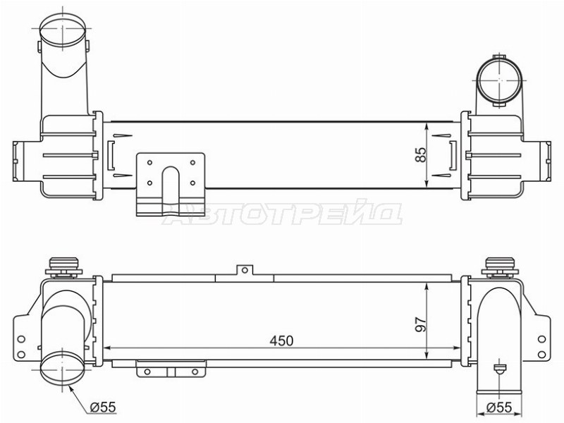 Интеркулер KIA SORENTO 03-06 (140л.с.) (SAT: ST-28190-4A160)