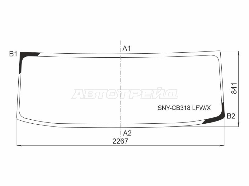 Стекло лобовое SANY SYZ320C-8S 14- (XYG: SNY-CB318 LFW/X)