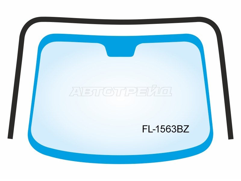 Молдинг лобового стекла (П-образный) Chevrolet Lacetti 04-13  / Daewoo Lacetti 04-09  / Chevrolet Nubira 04-13  / Optra 04-13  / Daewoo Gentra 05-15  / Nubira 02-05  / Ravon Gentra 15-  / Suzuki Forenza 03-08 (FLEXLINE: FL-1563BZ)