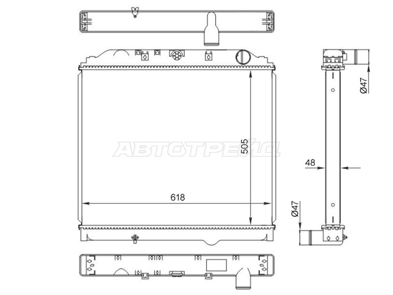 Радиатор Mitsubishi Fuso Fighter 99-05 (SAT: MC0084-7)