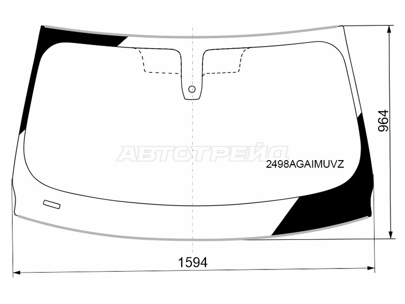 Стекло лобовое (Датчик дождя / Проекция / Молдинг) BMW X6 19- (FUYAO: 2498AGAIMUVZ)