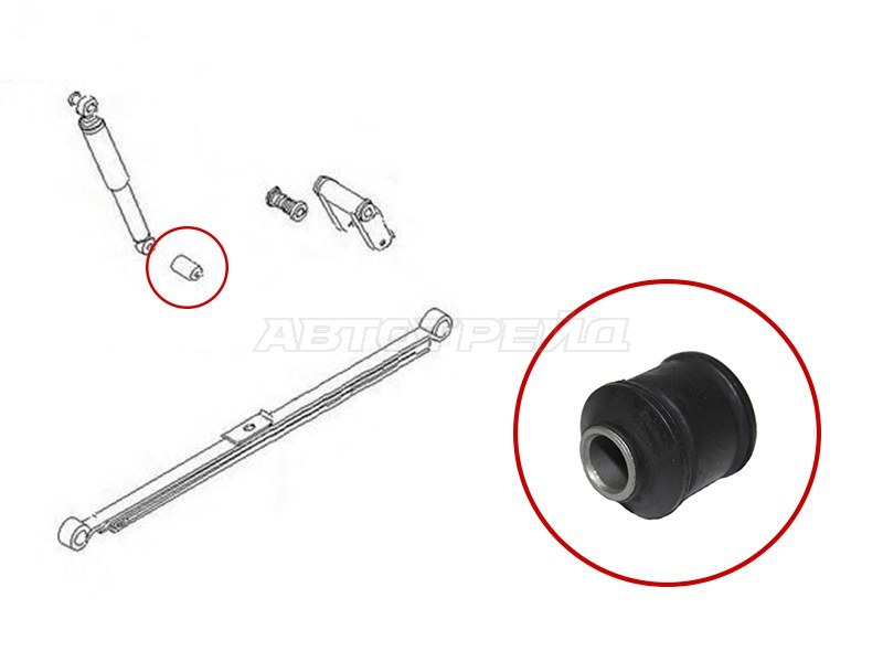 Сайлентблок заднего амортизатора нижний FORD TRANSIT 00-13 (SAT: ST-1517518)
